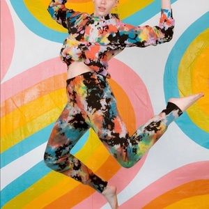 RARE! Big Bud Press Rainbow Magic Waters Sweatsuit - Sz. S (Pants) / XS (Hoodie)